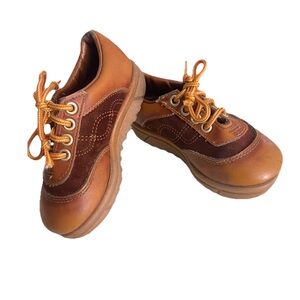 Vintage 70s Toddler Boys' Leather Mule Children’s Brown Shoes